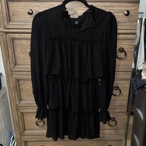 SHEIN Black Long Sleeve Dress